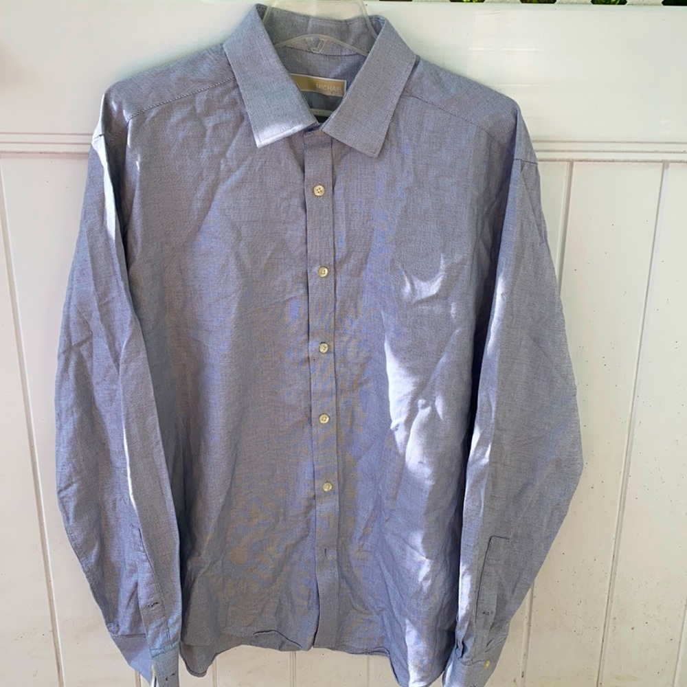 Michael Kors blue button down size: XL 17 1/2 , 34/35